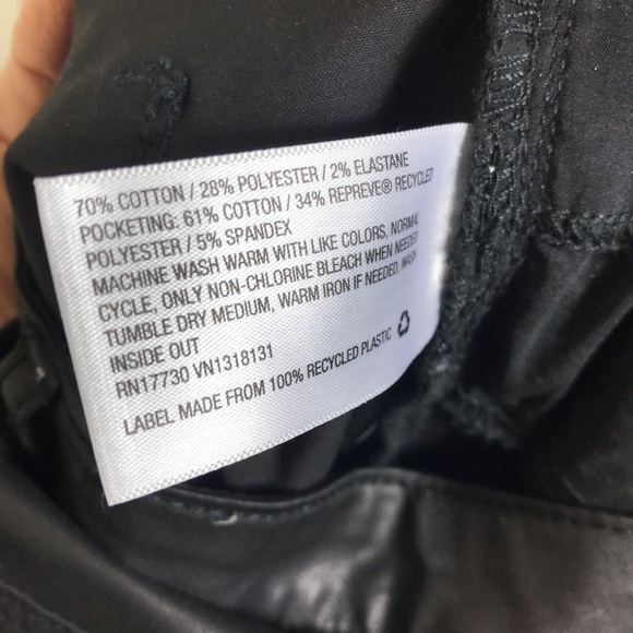 Universal Thread Black Coated High Rise Waist Skinny Leg Jeans Size 0/25 - Picture 8 of 10